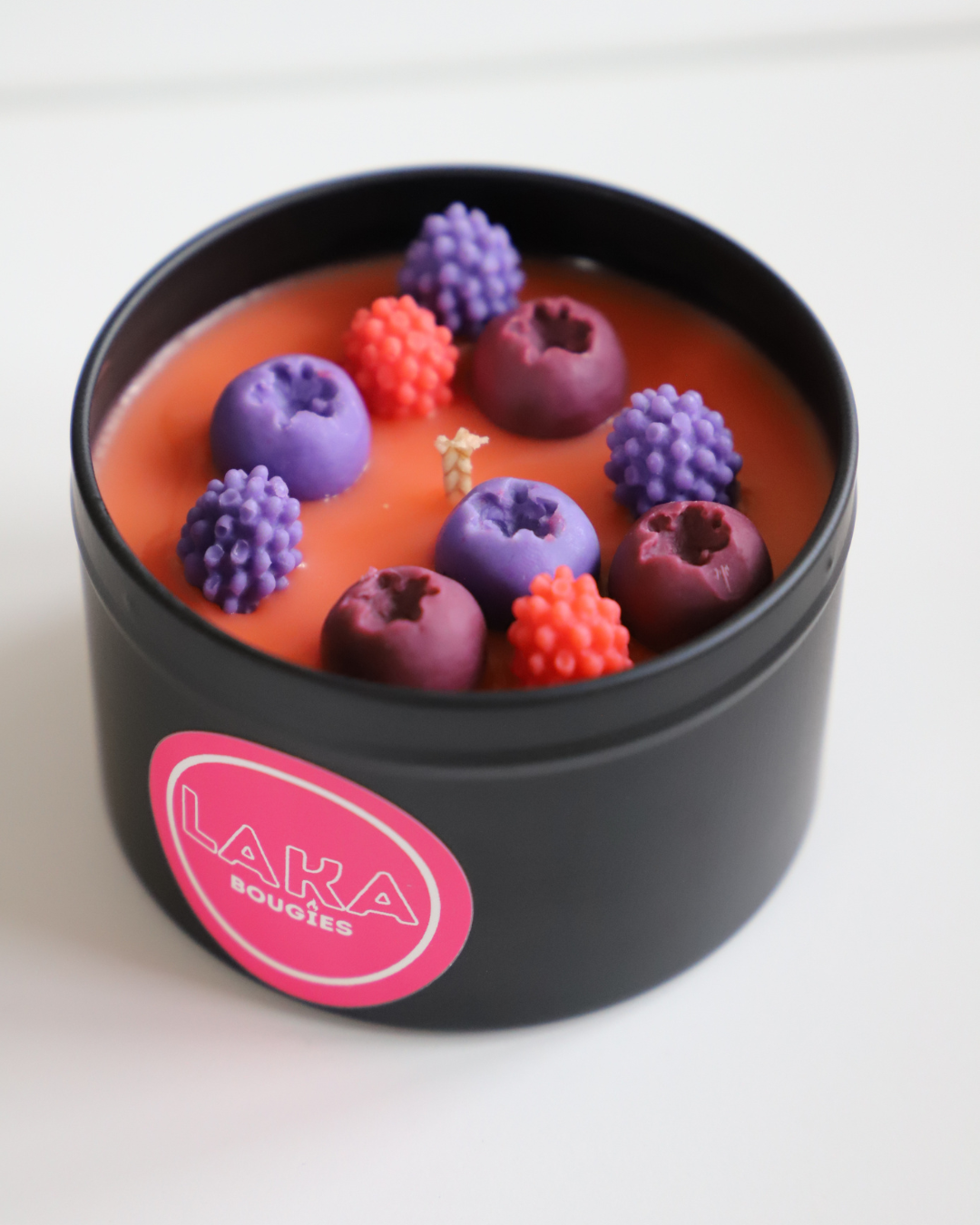 Bougie en pot parfum FRUITS ROUGES