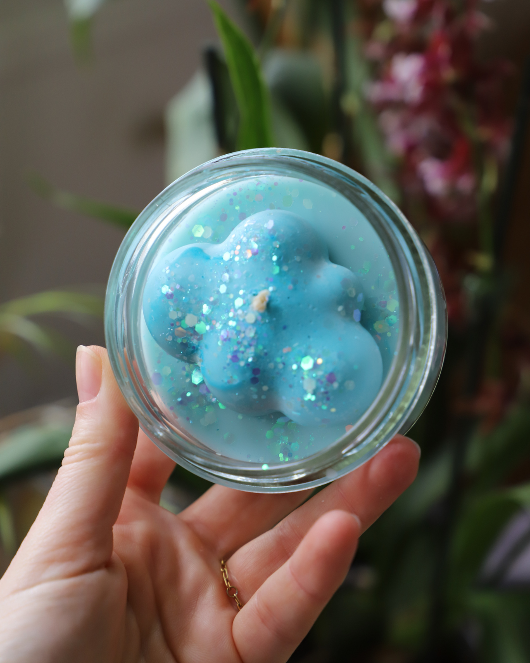 Bougie en pot parfum LINGE FRAIS et NUAGE - 110g de cire