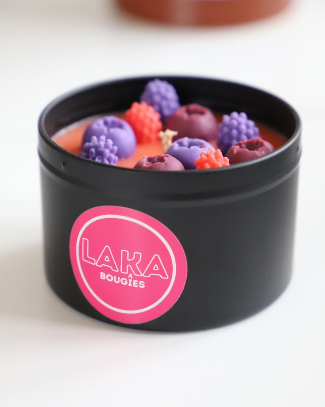 Bougie en pot parfum FRUITS ROUGES