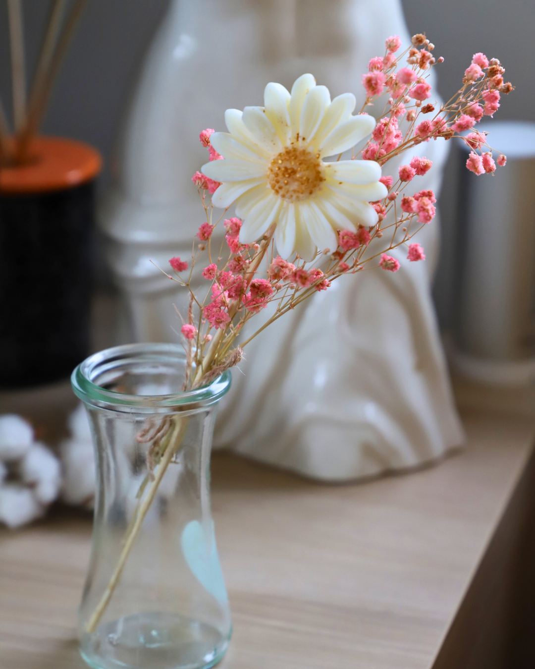 La tige de fondant parfumé PÂQUERETTE & son gypsophile