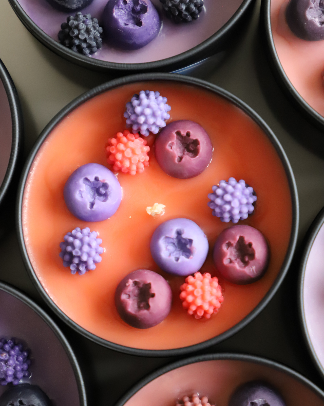Bougie en pot parfum FRUITS ROUGES