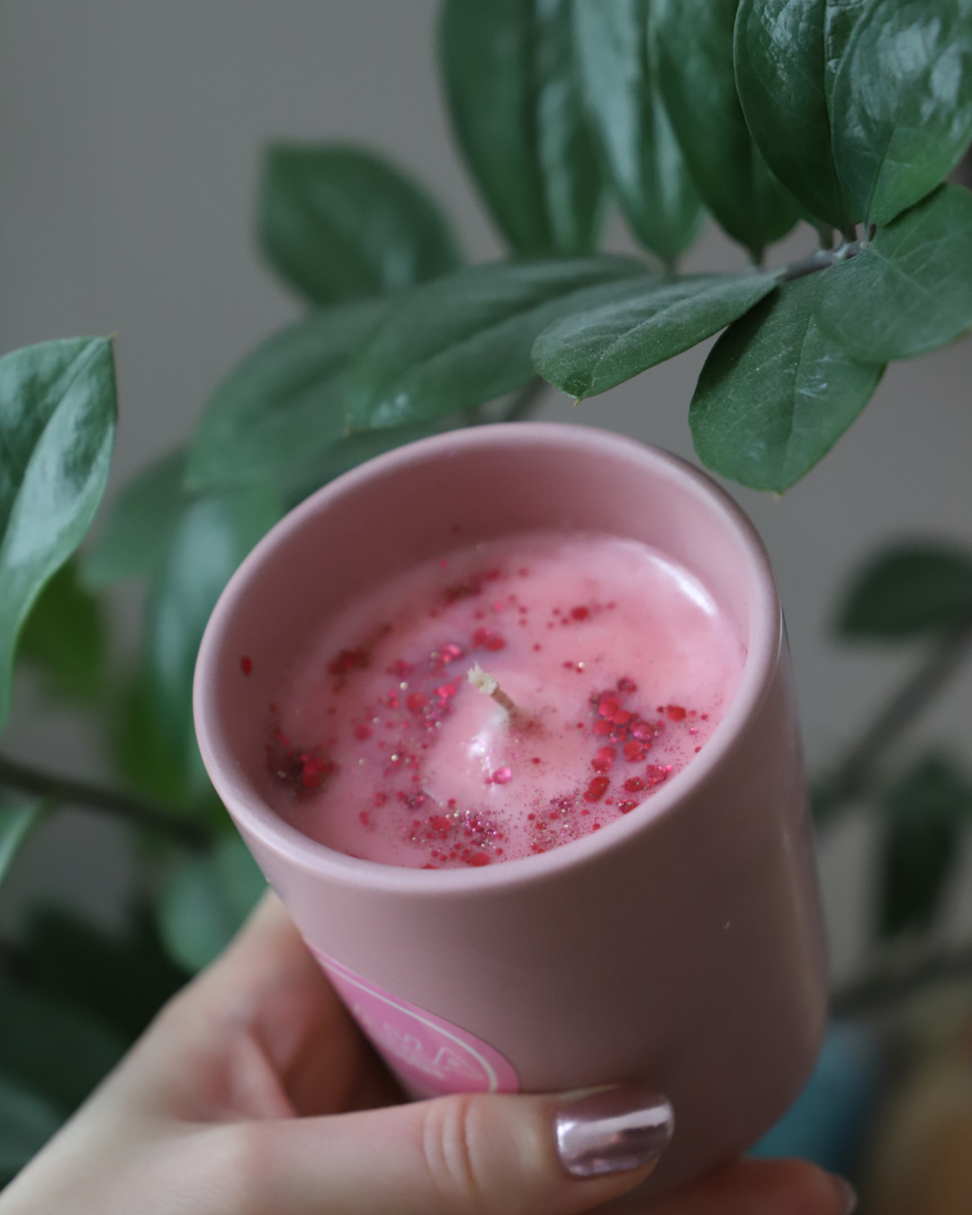 Bougie en pot parfum ROSE - 160g de cire