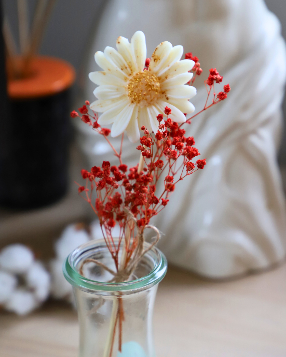 La tige de fondant parfumé PÂQUERETTE & son gypsophile