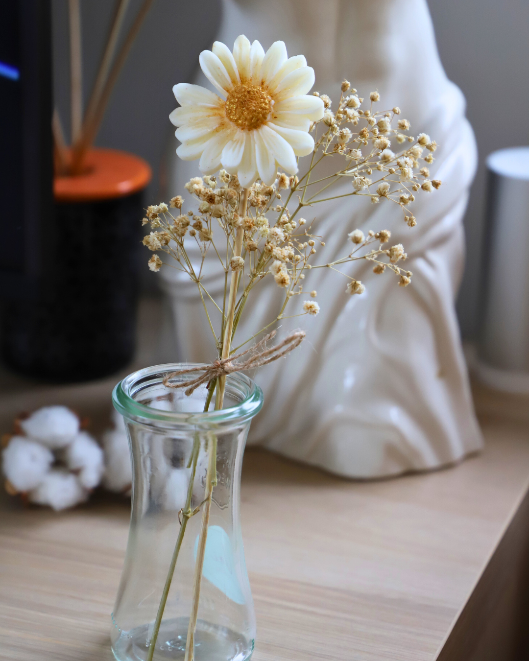 La tige de fondant parfumé PÂQUERETTE & son gypsophile
