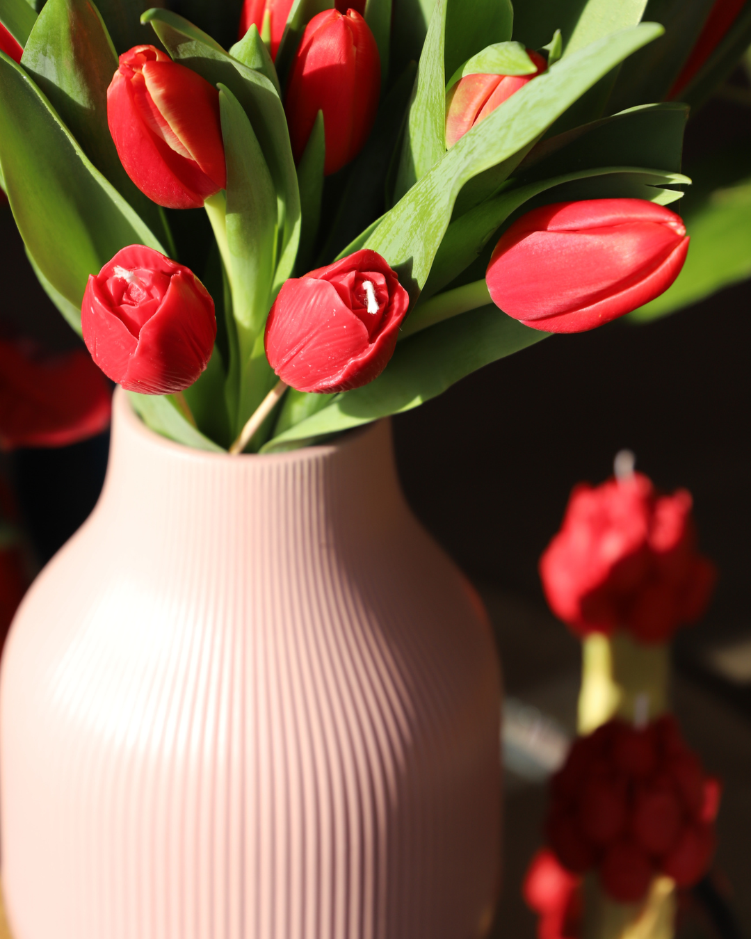 Tige Fleurie – Tulipe en mini bougie parfumée