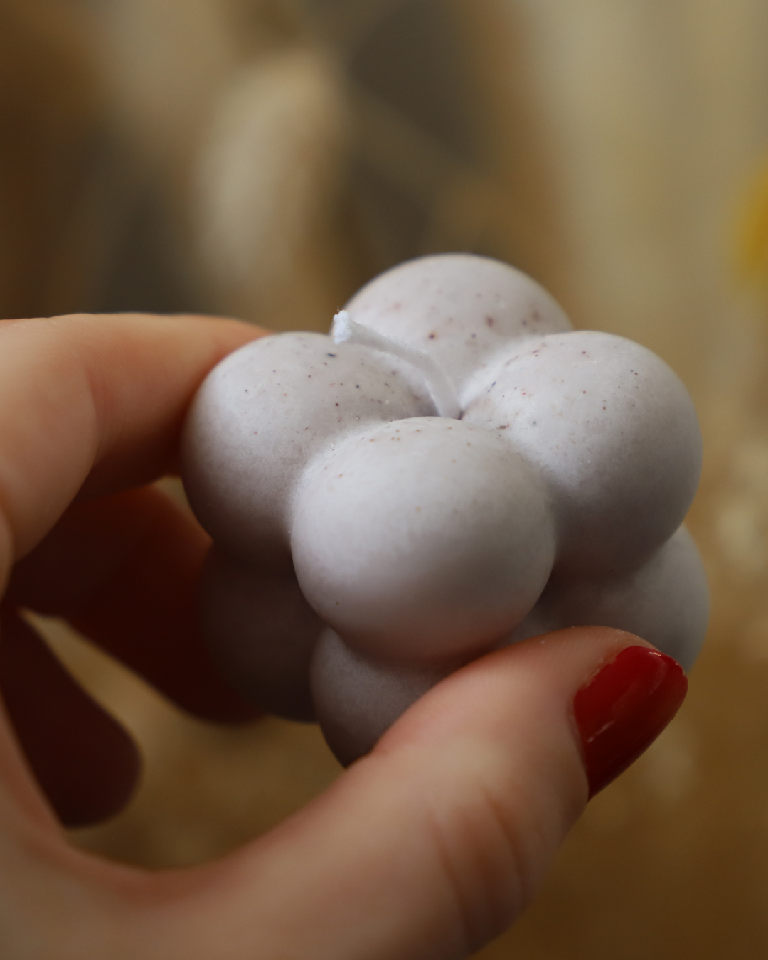 La mini bulle grise - bougie moulée