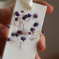 Suspension parfumée LAVANDE / GYPSOPHILE VIOLET - RUBAN BLANC - rectangle moyen