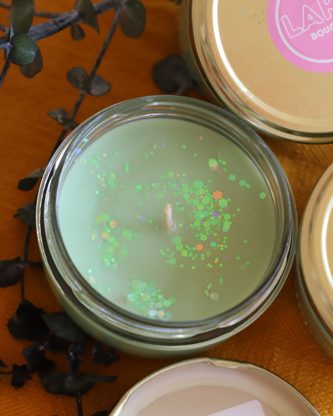 Bougie en pot parfum PISTACHE  - 110g de cire de colza