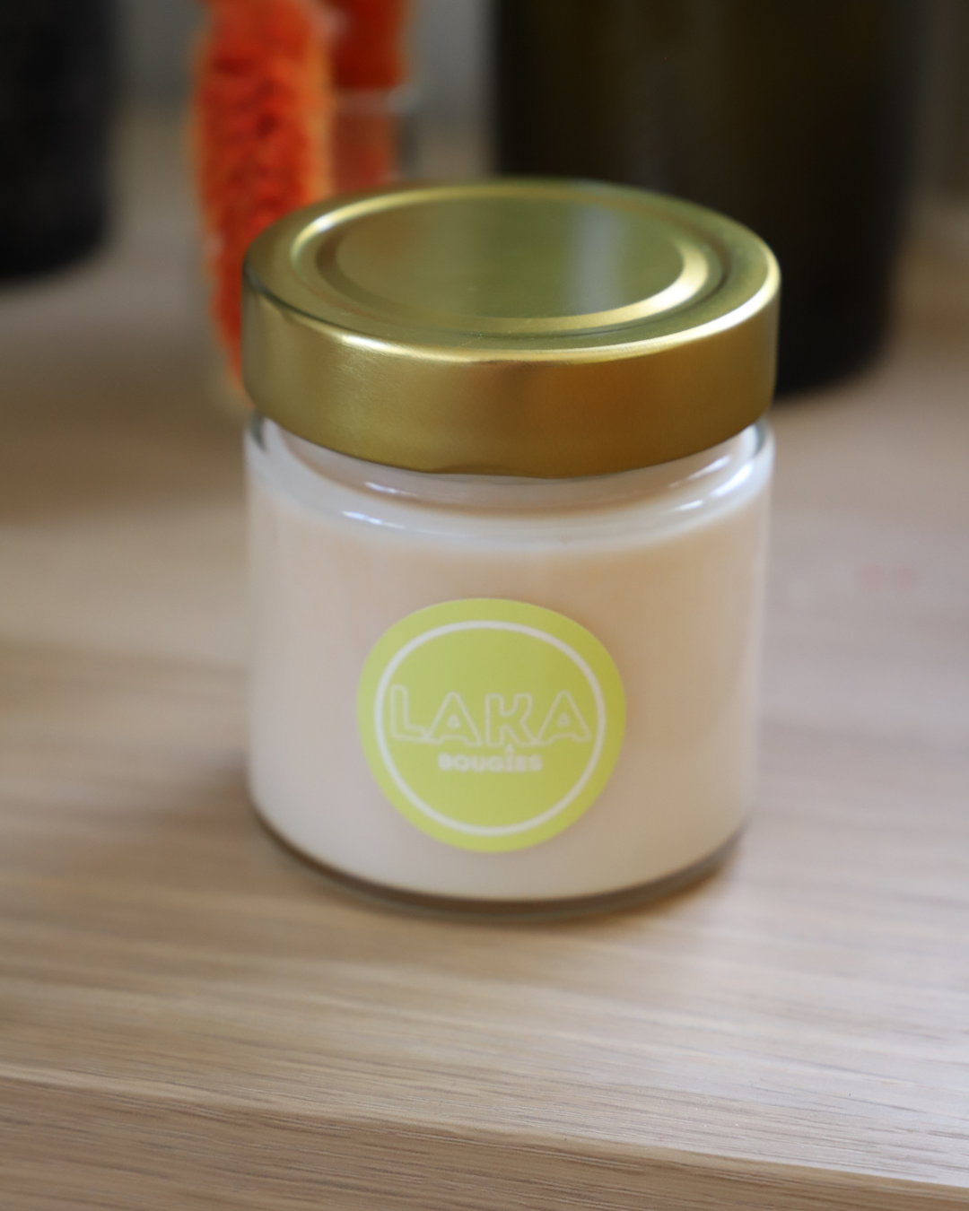 Bougie en pot parfum CITRONNELLE et paillettes