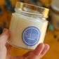 Bougie en pot parfum NOIX DE COCO et paillettes - 150g de cire