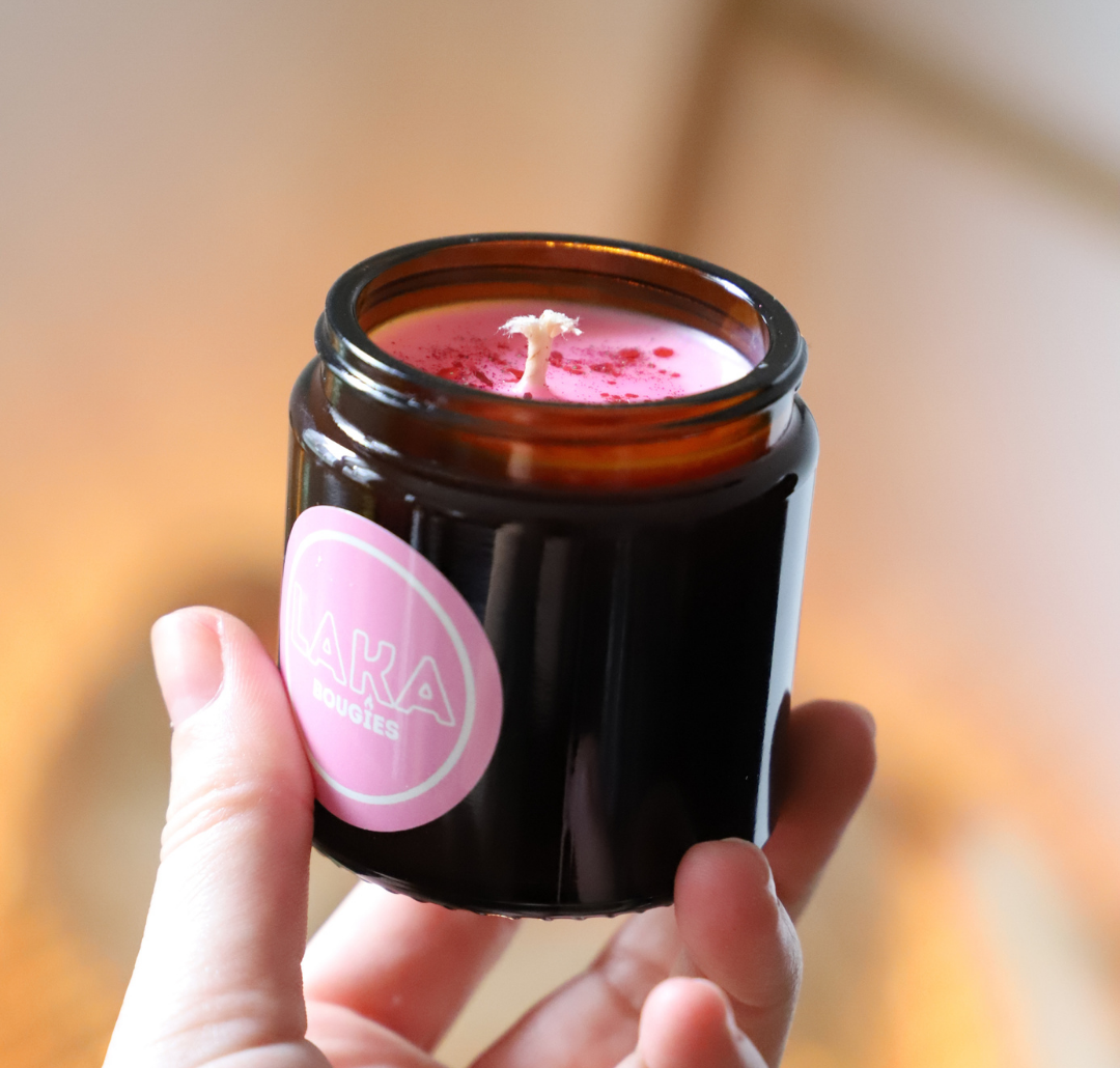 Bougie en pot parfum ROSE ÉTERNELLE - 100g de cire