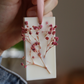 Suspension parfumée PASTÈQUE / GYPSOPHILE ROSE - RUBAN ROSE - rectangle moyen