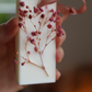 Suspension parfumée PASTÈQUE / GYPSOPHILE ROSE - RUBAN ROSE - rectangle moyen