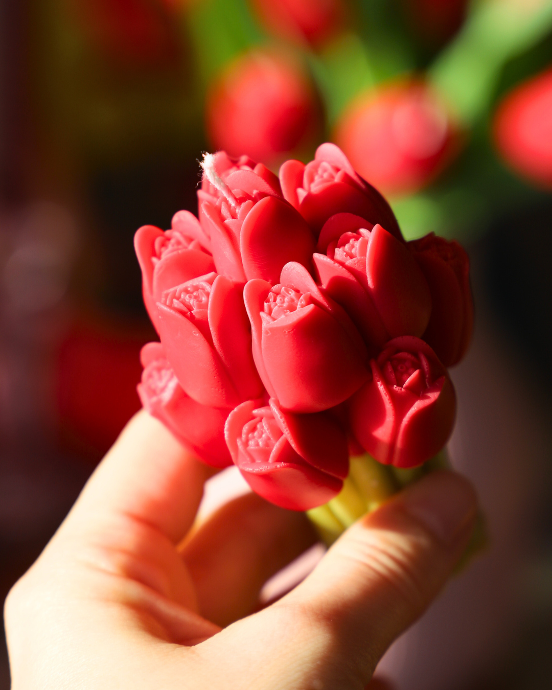 Le bouquet de Tulipes- bougie 100g