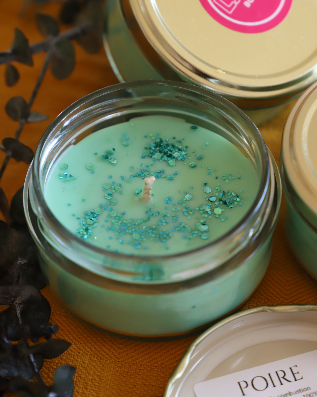 Bougie en pot parfum POIRE  - 110g de cire de colza