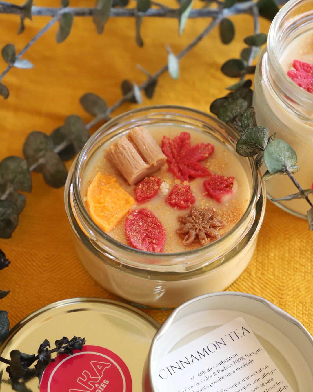 Bougie en pot parfum CINNAMON TEA - cire de colza