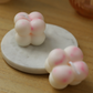 La mini bulle rose et blanche - bougie moulée