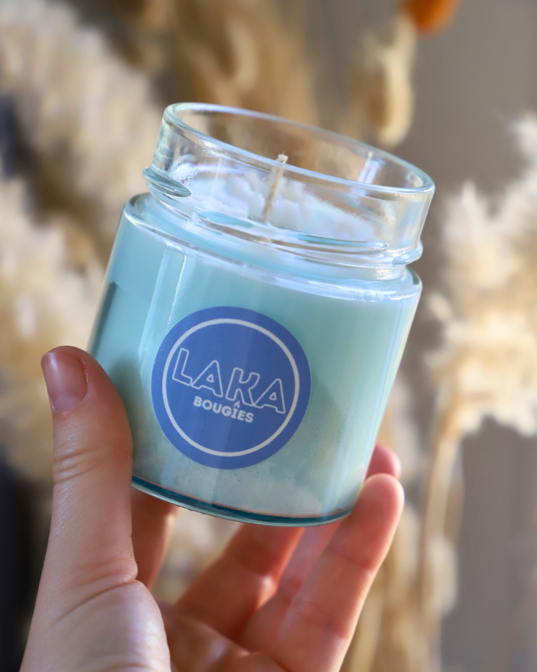 Bougie en pot parfum LINGE FRAIS et fleurs blanches - 180g de cire