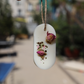 Suspension parfumée boutons de roses et paillettes - Rond