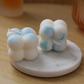 La mini bulle bleue et blanche - bougie moulée