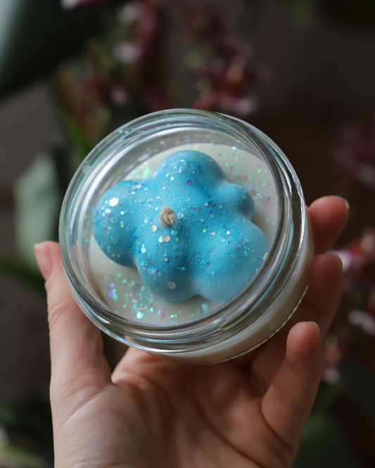 Bougie en pot parfum LINGE FRAIS et NUAGE - 110g de cire