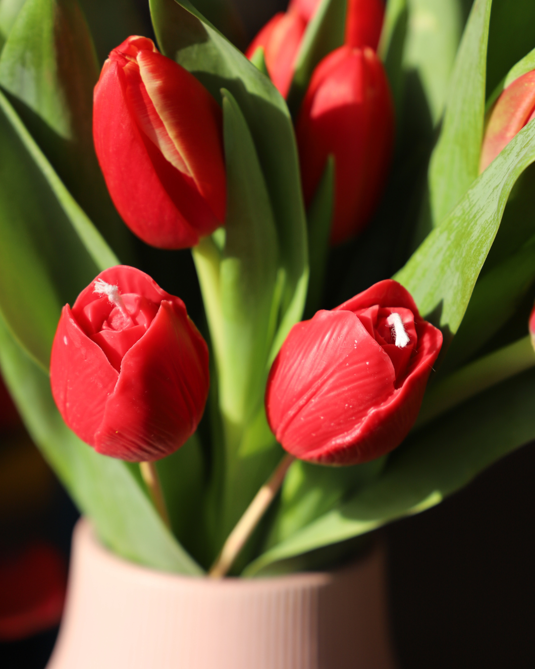 Tige Fleurie – Tulipe en mini bougie parfumée