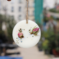 Suspension parfumée boutons de roses et paillettes - Rond