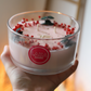Bougie en pot & fleurs séchées - 400g de cire