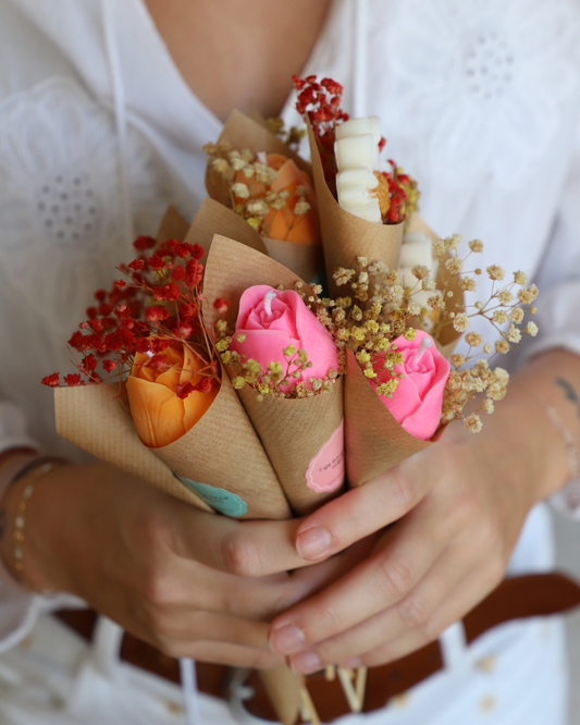 Tige Fleurie – Tulipe en mini bougie parfumée