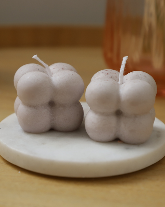 La mini bulle grise - bougie moulée