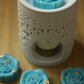 Lot de fondants parfumés bleus et un chauffe plat