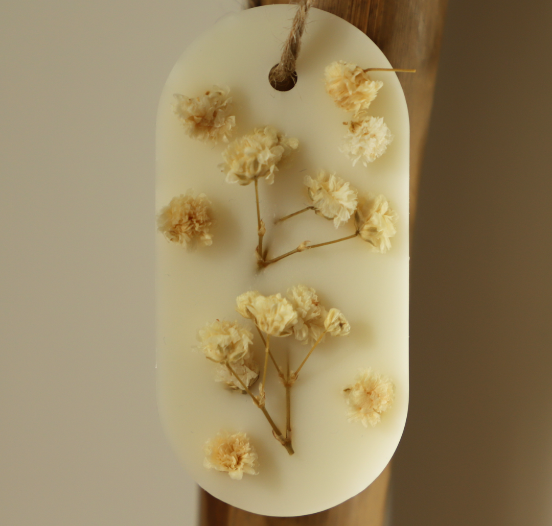 Suspension parfumée fleurie - Fleurs beige